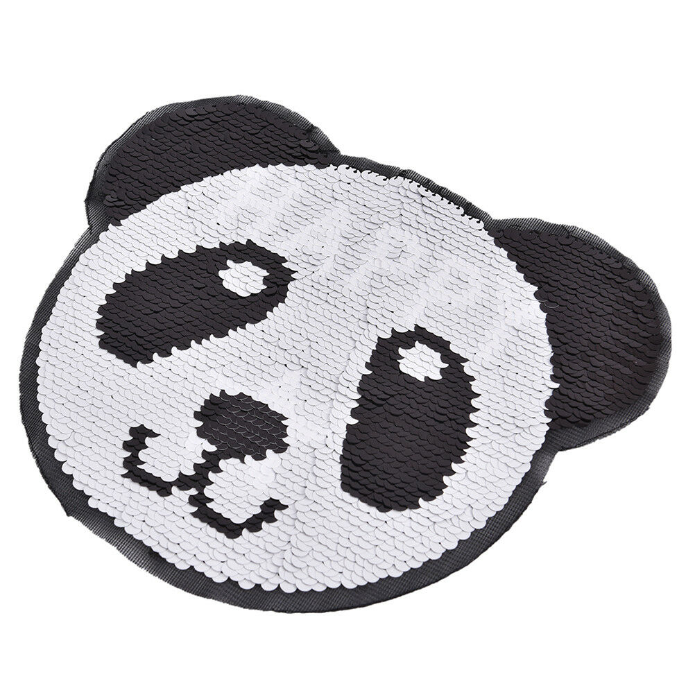 Panda Reversible Change Color Sequins Sew On Patches For Clothes Diy Craf.l8
