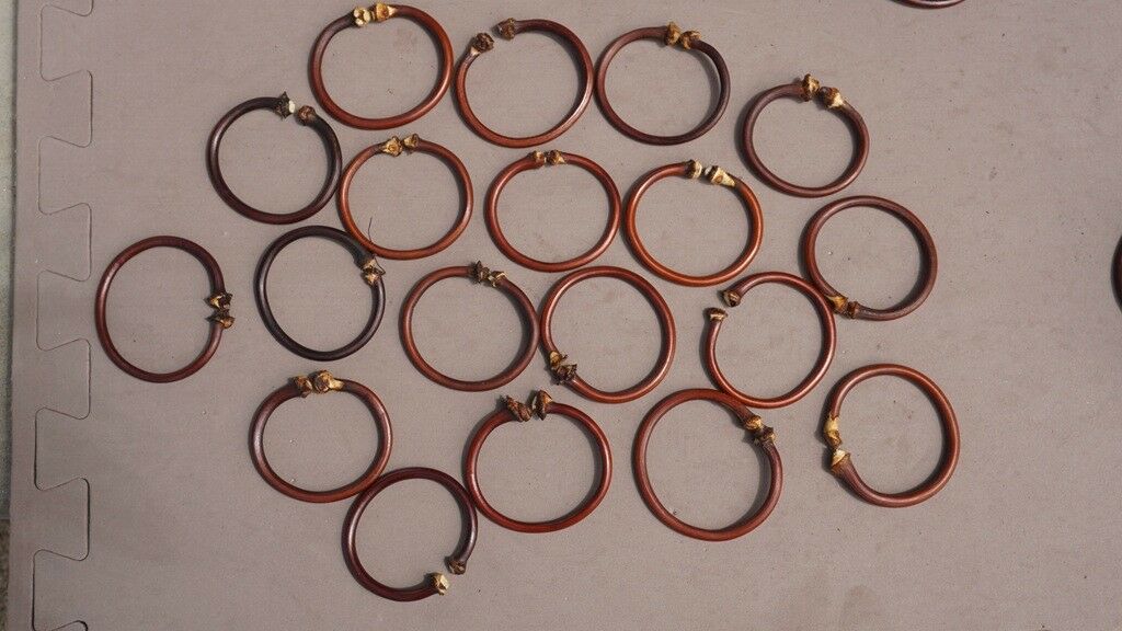 Carefully selected 3pcs100% natural handmade tree root rattan braided bracelet A