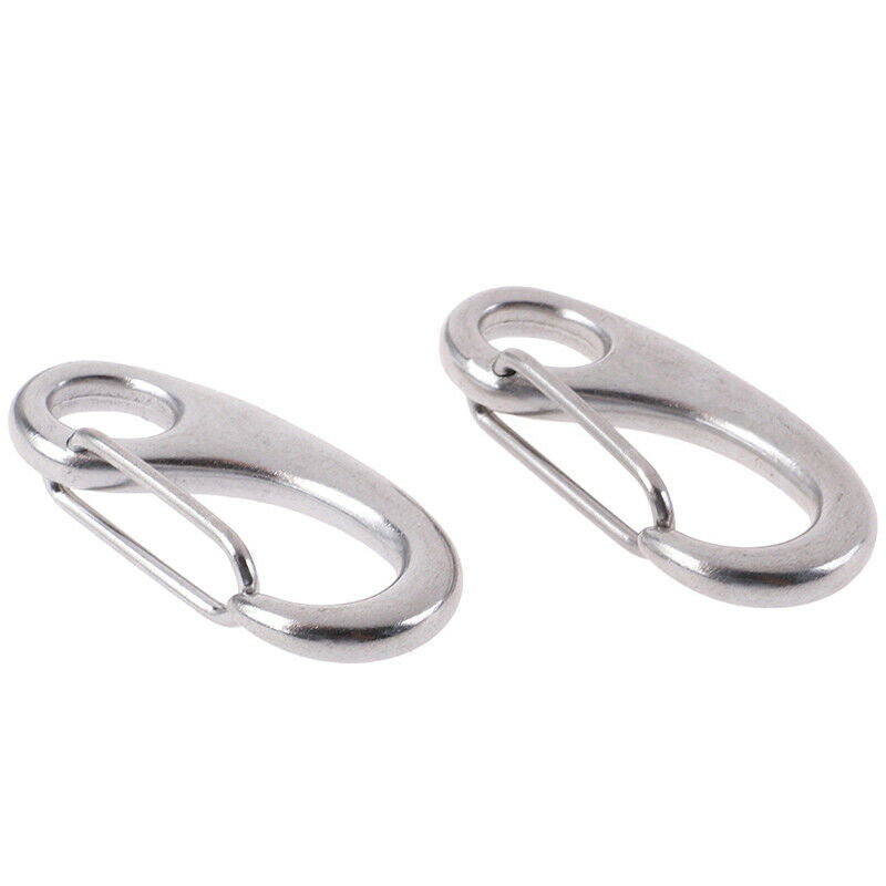 2PCS 304 Boat Marine Stainless Steel Egg Shape Spring Snap Hook  Quick Li.l8