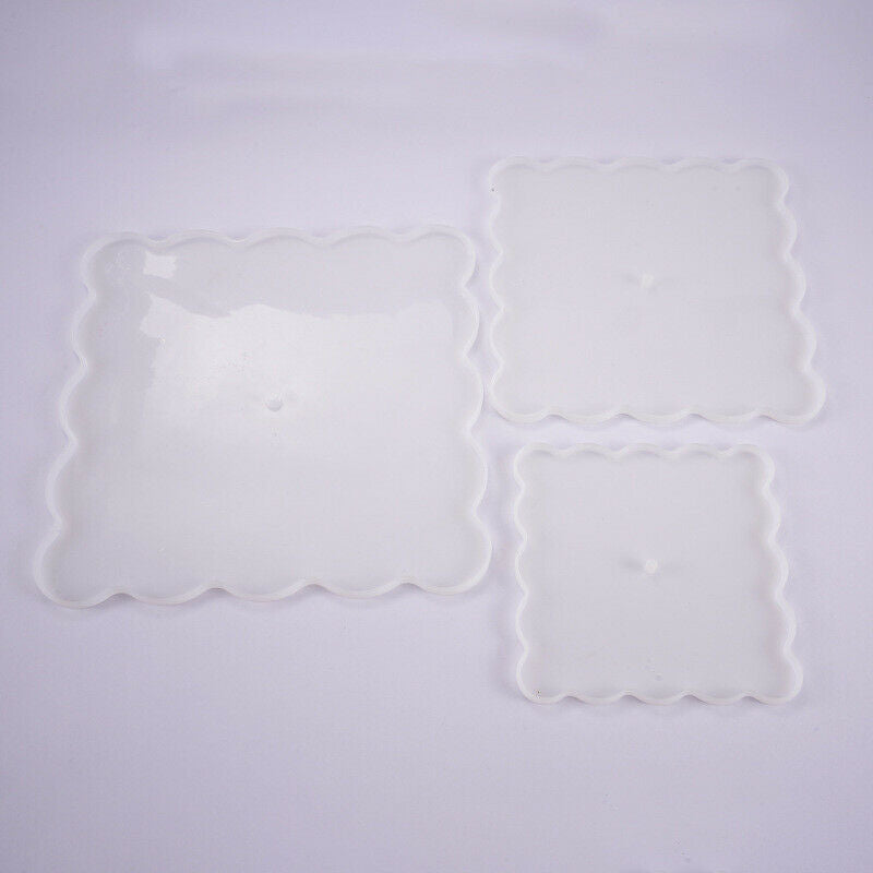 3 Tiers Square Fruit Dish Plate Tray Coaster DIY Casting Epoxy Silicone Mould