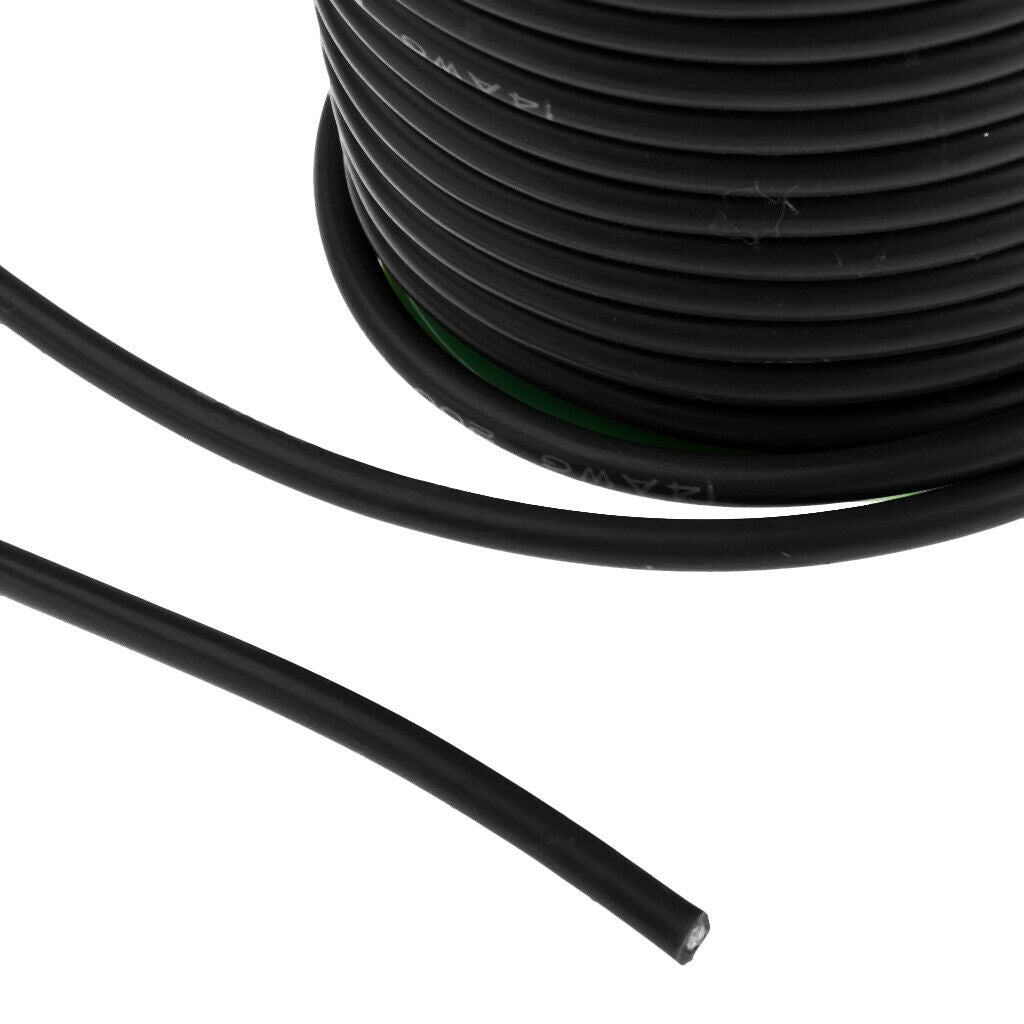 14 Gauge Silicone Wire Ultra Flexible 33 Feet high temp Silicone Wire Black