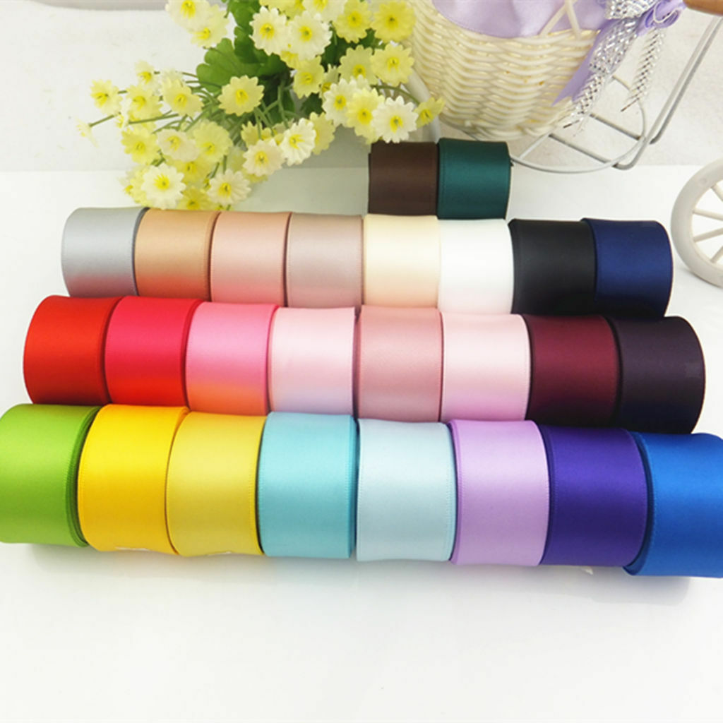 Quality Cut 26 Pcs Satin Ribbon Double Sided 25mm Crafts for Wedding Decor