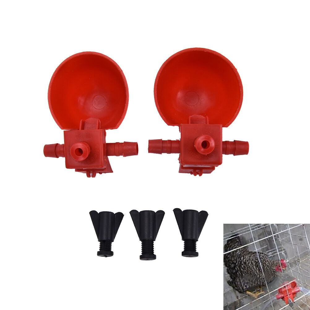 5Pcs Bird Coop Feed Automatic Poultry Drinking Cups Chicken Fowl Drinker .l8