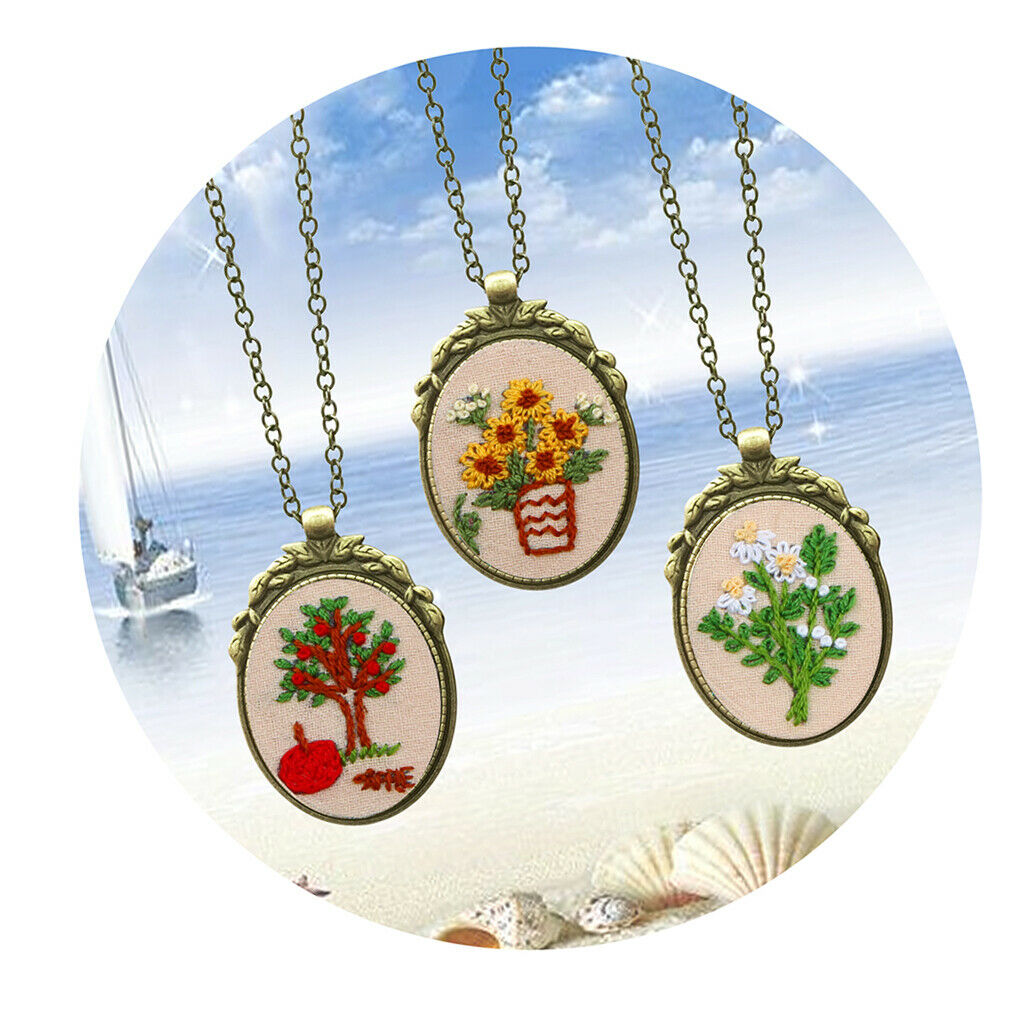 2x Embroidery Sampler Kits Hand-made DIY Embroidery Gifts For Beginner