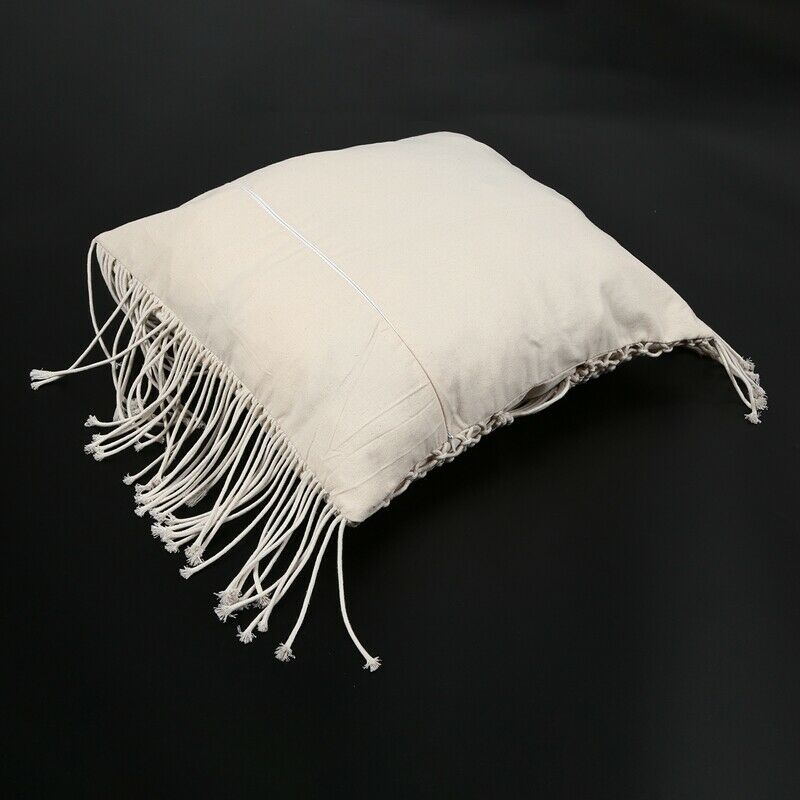 Cotton Linen Macrame Hand-Woven Cotton Thread Pillow Covers Geometry Bohemia CQ2