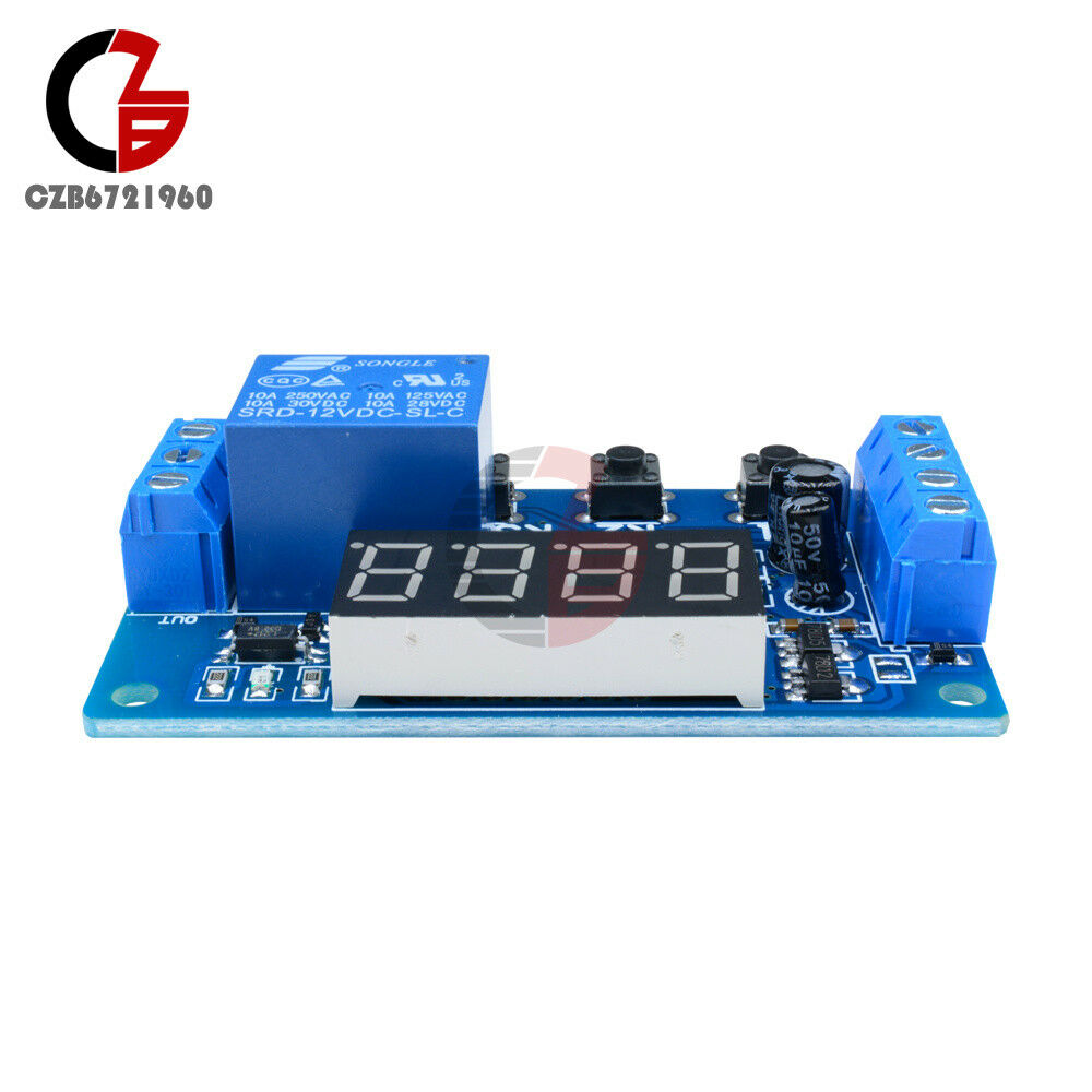 Digital 12V Delay Timer Control Switch LED Display Automation Relay Module