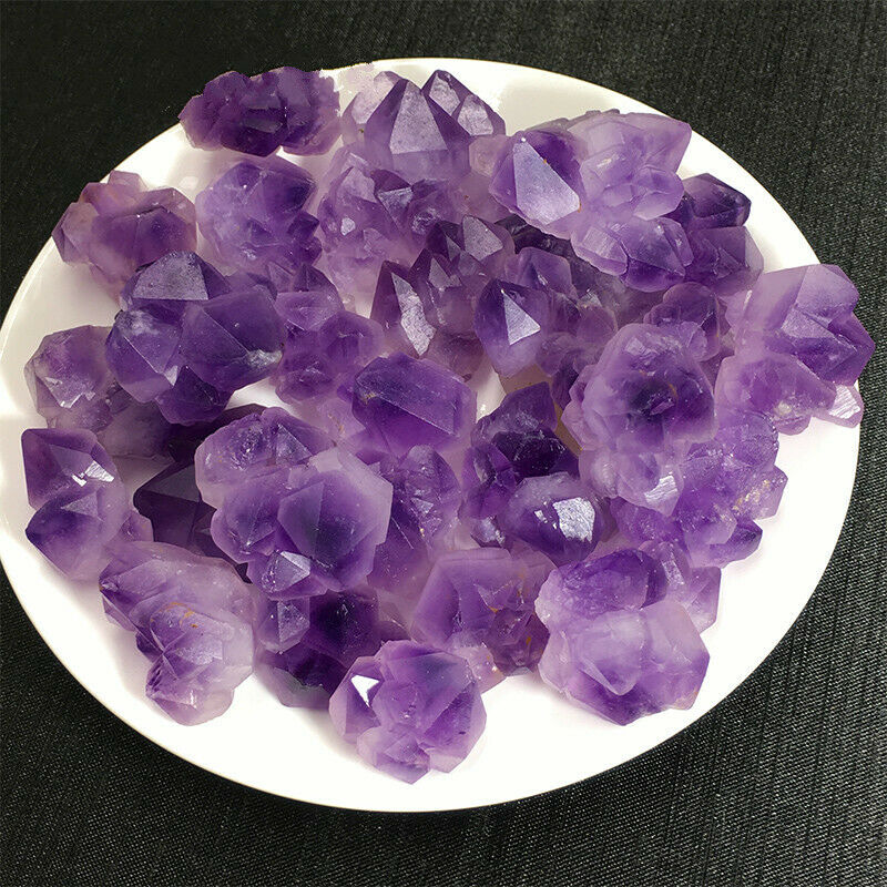 100g Natural Skeletal Amethyst Gravel Rock Raw Crystal Quartz Healing Stone DIY