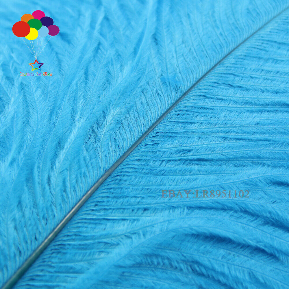 New 10-12 inch BLUELAKE ostrich feather 50 pcs wedding crafts decoration party