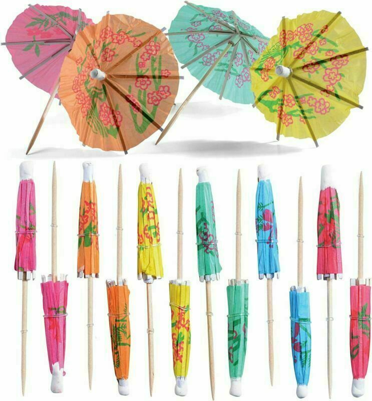 50x Cocktail Umbrella Party Drinks Decorations Umbrella Birthday Wedding Novelty