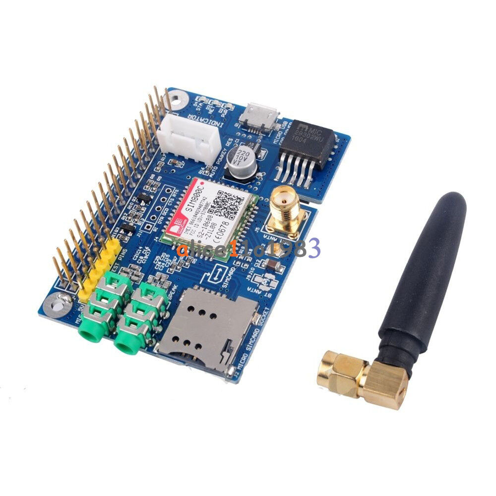 SIM800C Development Board GPRS GSM Module with Antenna for Raspberrp Pi RPI