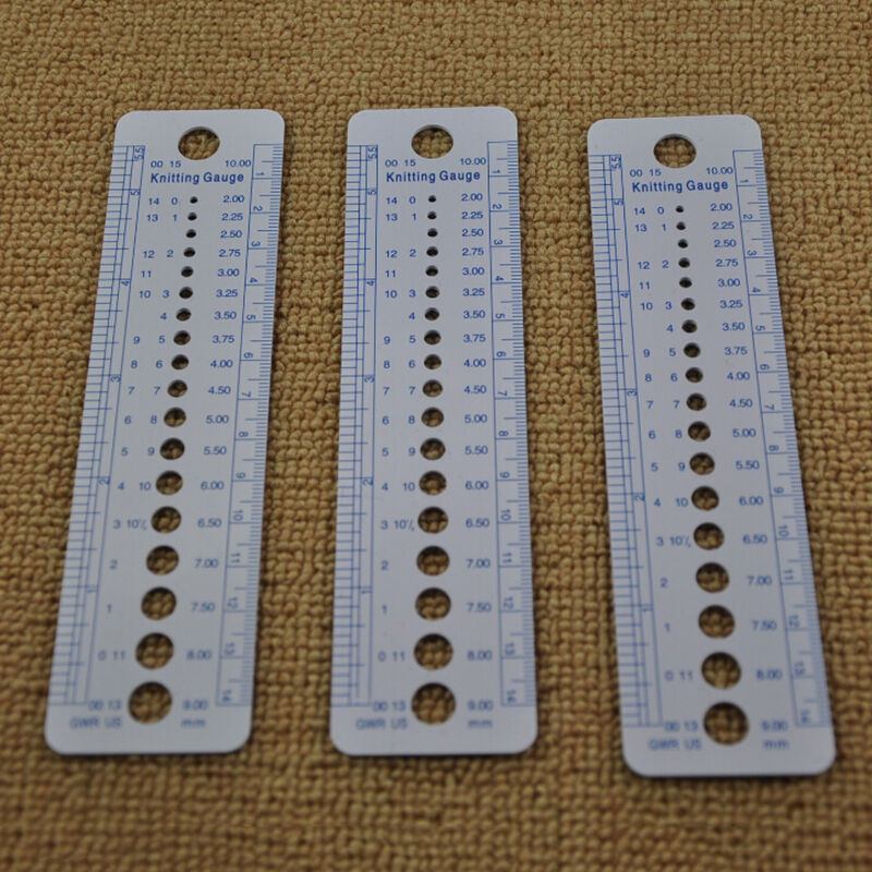High Quality 1 PCS Knitting Needle Ruler Plastic Sweater Weaving Tool.l8