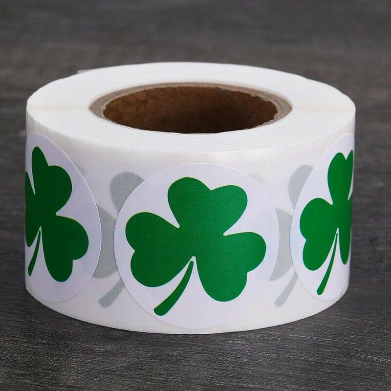 Clover Stickers Tags St Patrick's Day Shamrock Stickers for Home Decoration C5V8