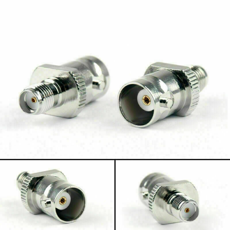 1x Coaxial SMA Female To BNC Female Plug Antenna RF Connector Nickel Plated  CA