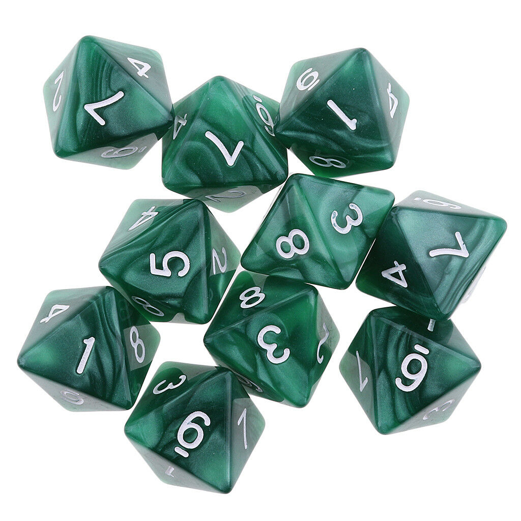 20pcs Acrylic 8 Sided D8 Dices Dies for Casino Poker Card Dice Guessing Game