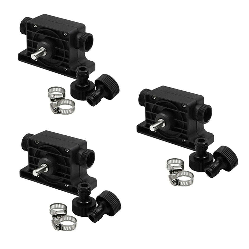 3 Set 8mm Round Shank Plastic Water Drill Pump Micro Self-priming Pump Garden