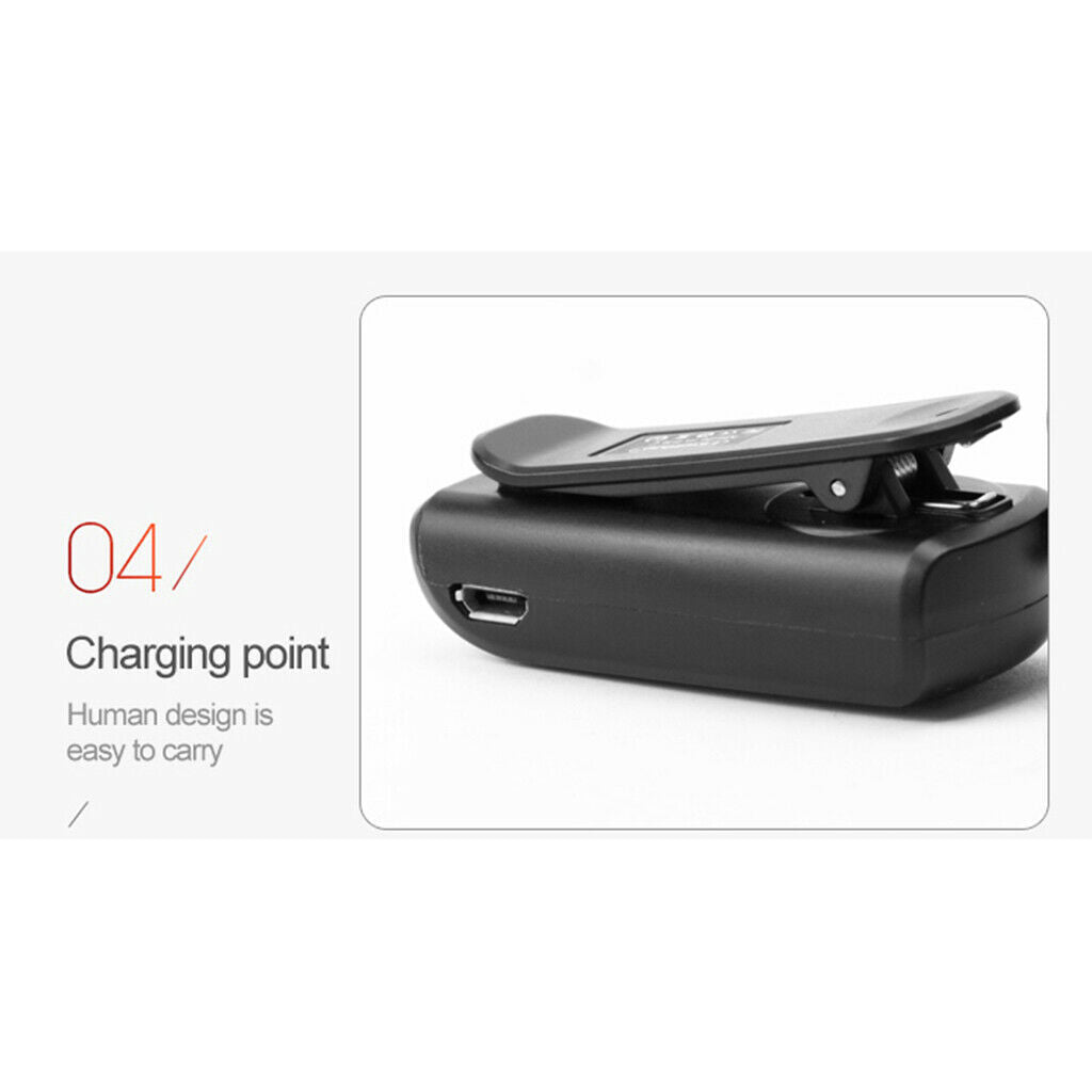 In-Ear Bluetooth Headset Collar Clip Earphone Earbud For Smartphones Black