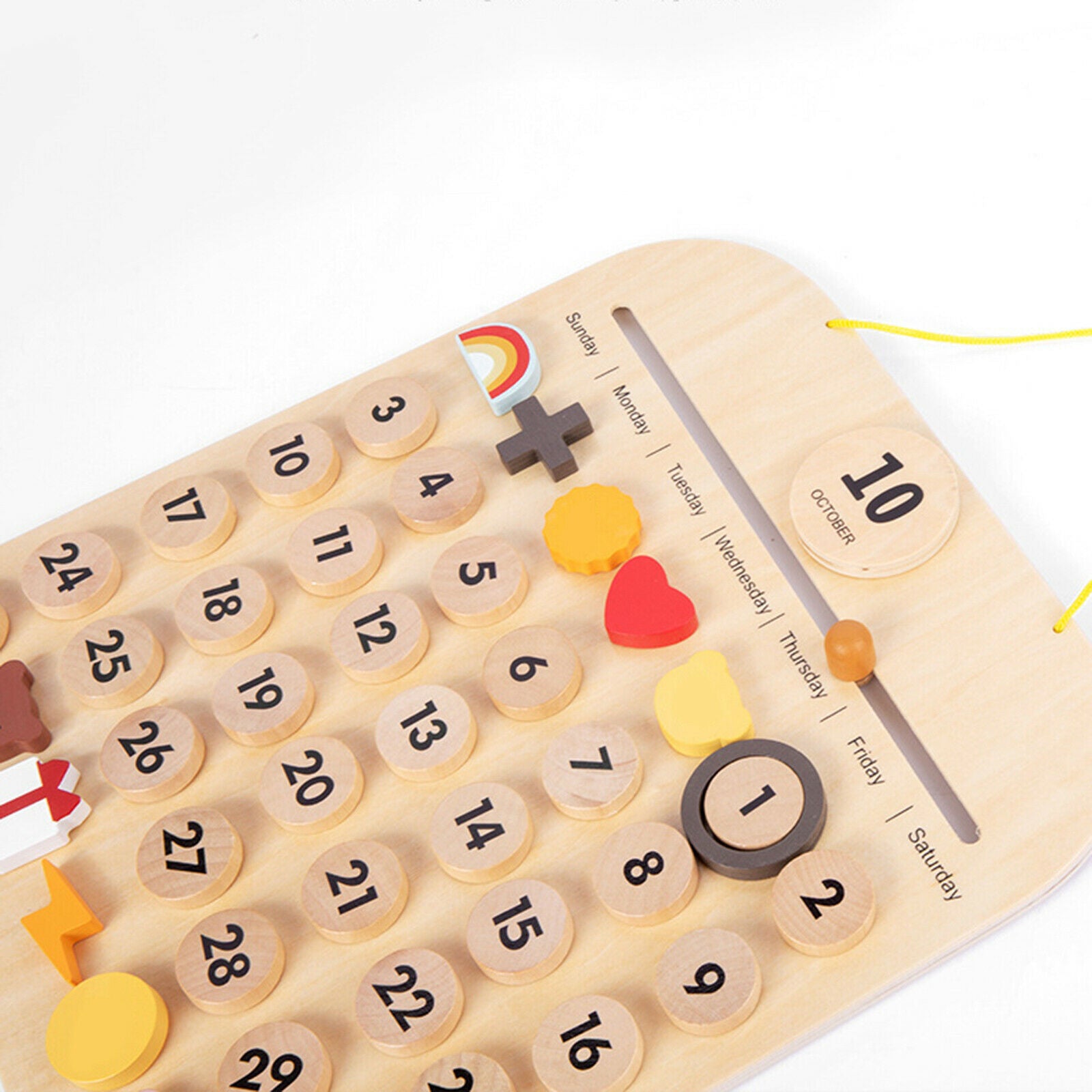Wooden Desk Wall Calendar Montessori Homeschool Calendar for