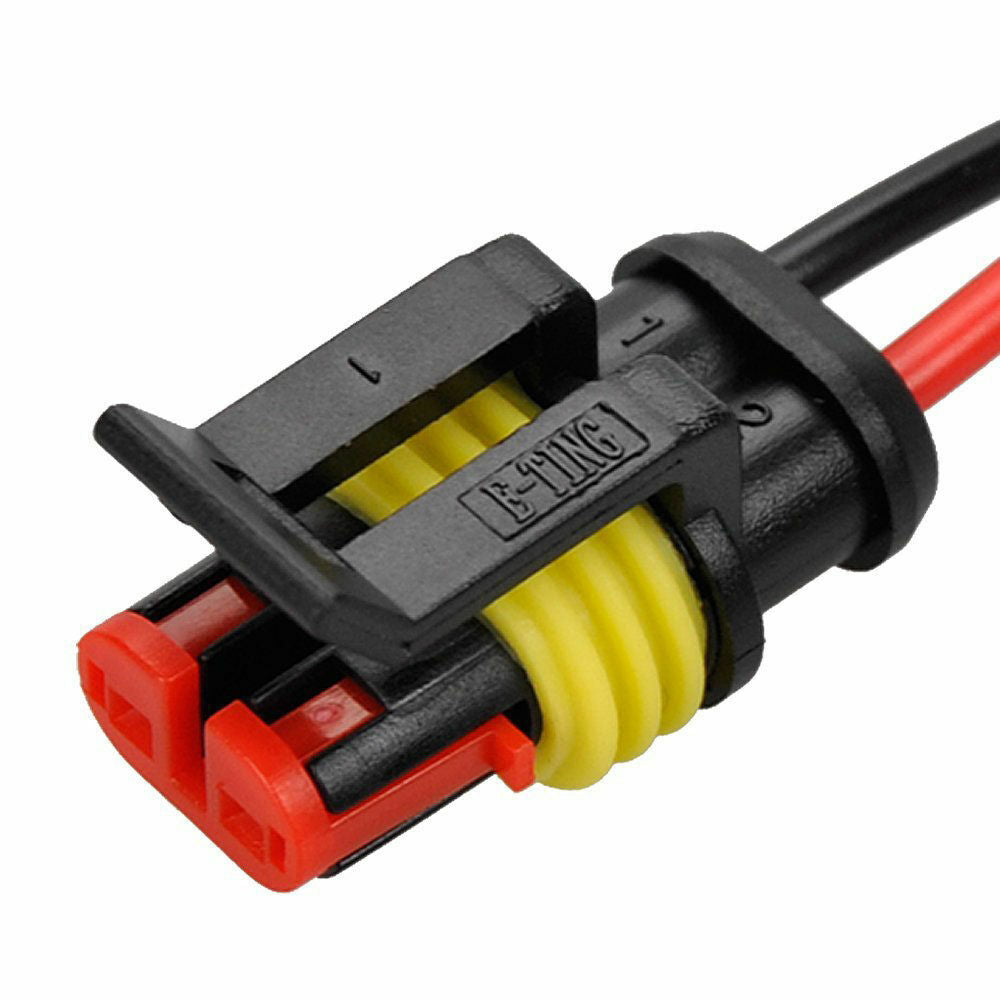 5x 2Pin Car Waterproof Electrical Connector Plug with Wire AWG Marine 6cm 3C DD