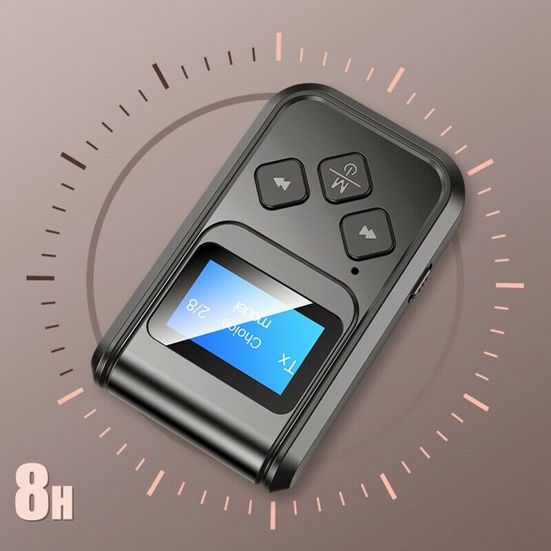 Bluetooth 5.0 Audio Receiver Transmitter with LCD Display 2IN1 Mini 3.5mm J N2T7
