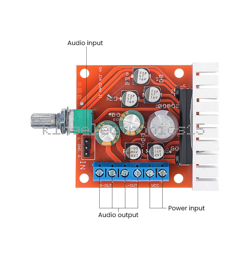1X TA7240AP Power Amplifier Board Microphone Preamp Audio Amplificador Tape