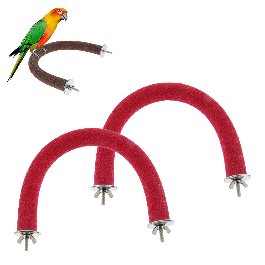 Birds Natural Wooden Branches for Birds/Cockatiels/Parakeets/Finches 2 Pack