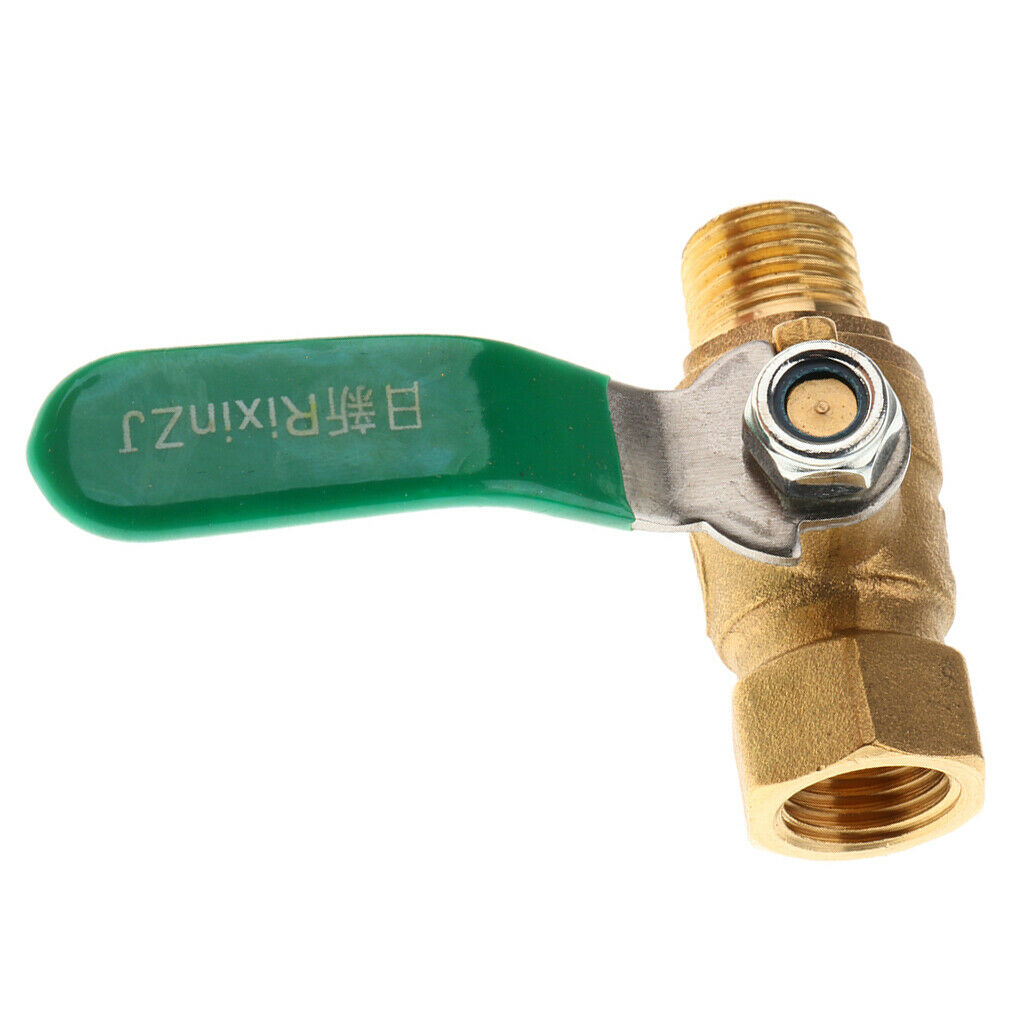 1/4" Female & Male BSP Brass Ball Valve Full Port Lever Shut-Off Handle