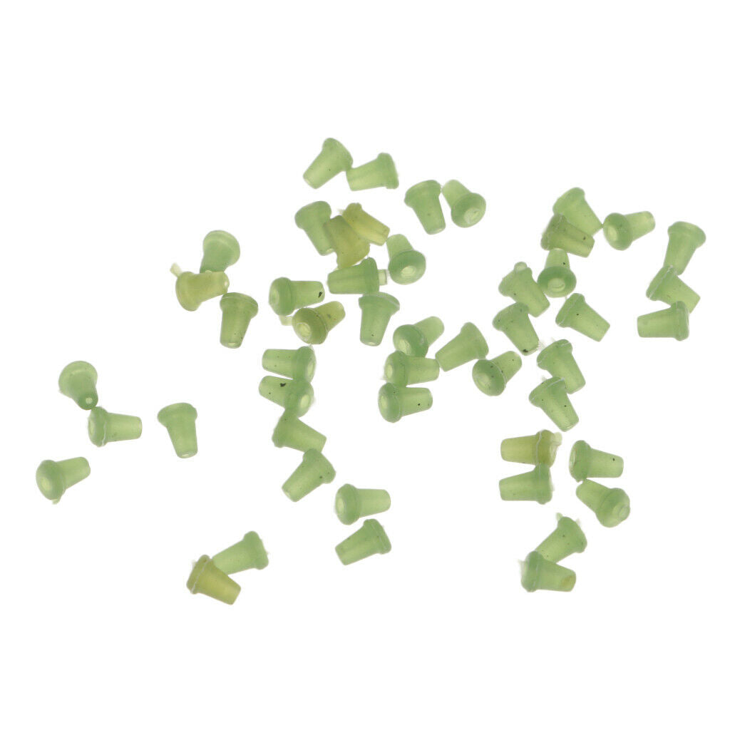 Prettyia   50pcs   Carp   Rig   Ring   Stops   Rubber   Shank   Hook   Stops