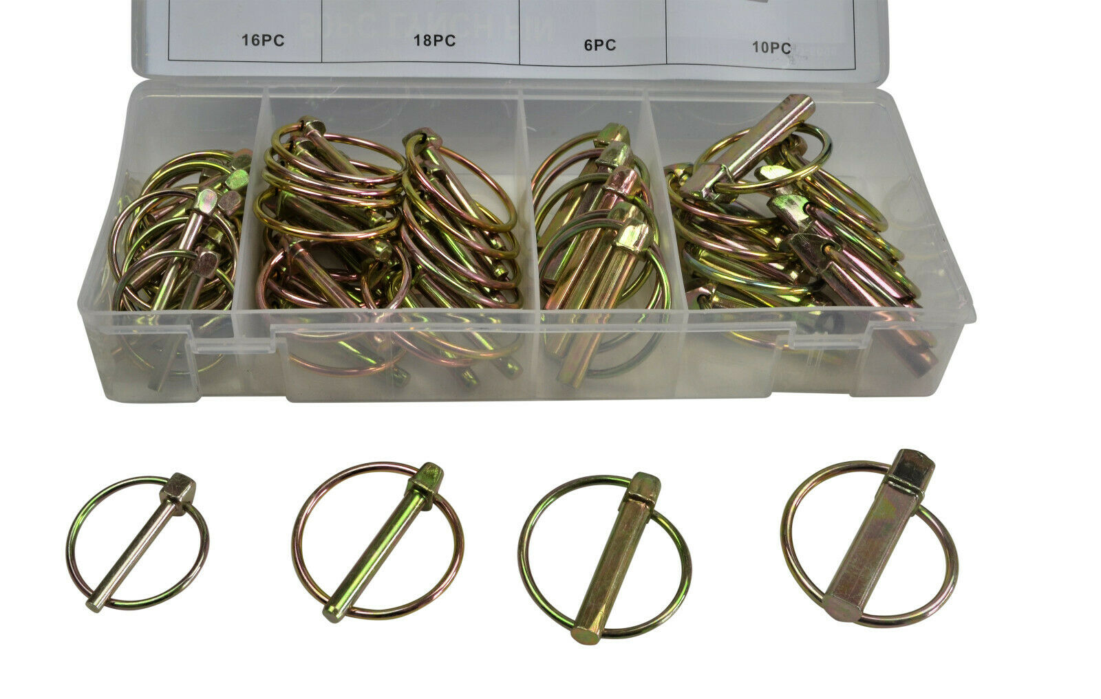 50Pc Safety Pin, Ring Pin Spring Pin Safety Pin, Lock Pin, Bolt Set Boxed Bomb