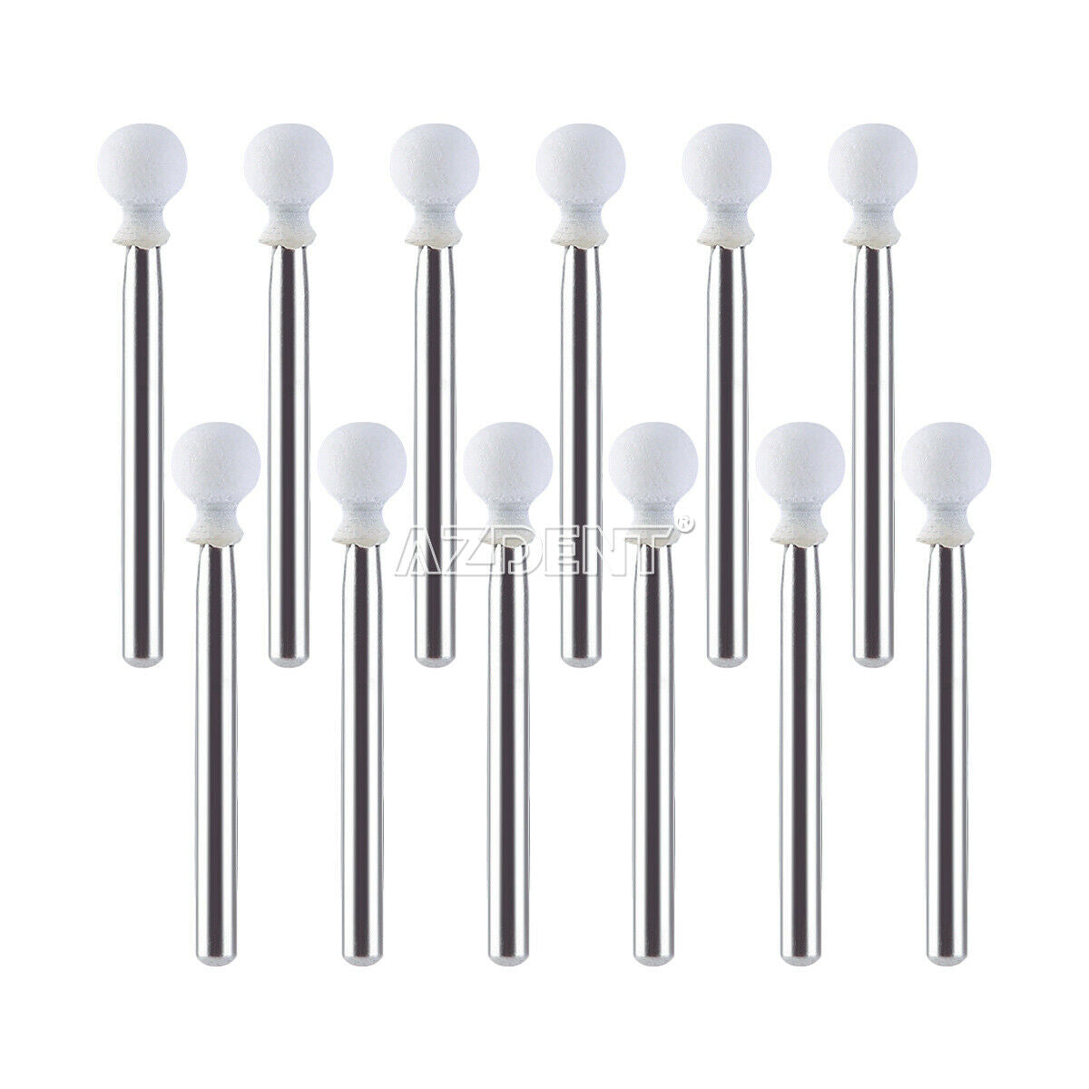 10 X Dental White Stone Mounted Polishing Burs FG Drill Arkansas Stone RD1