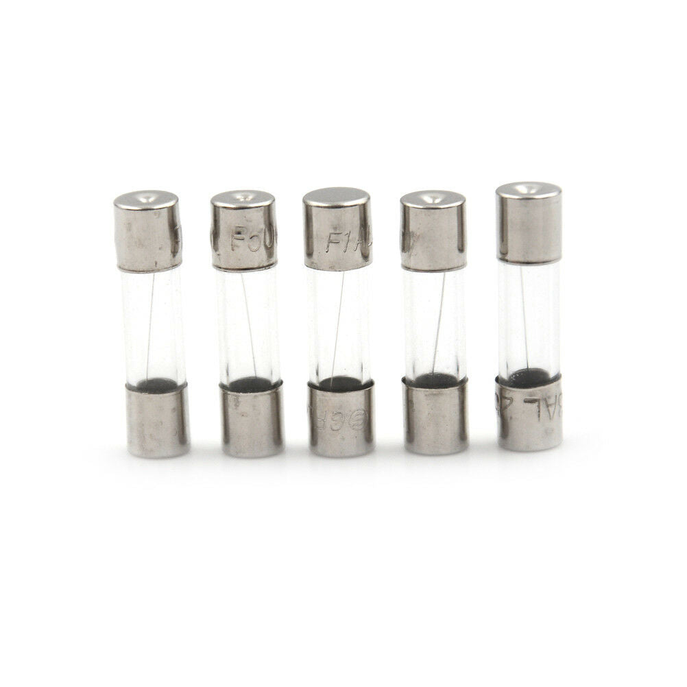100Pc 5x20mm Quick Blow Glass Tube Fuse Assorted Kits Fast-blow Fuses 0.2A~2y Tt