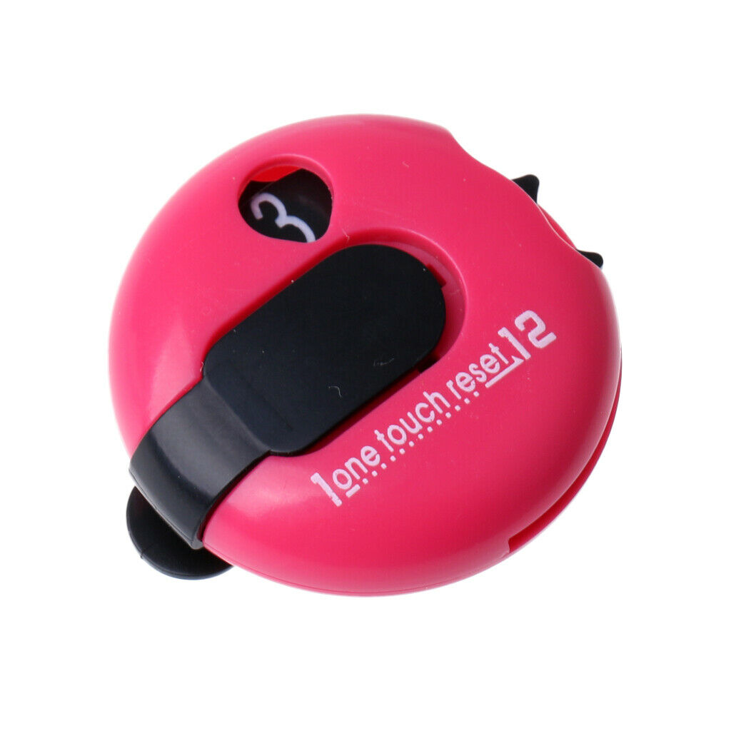2X Mini Golf Score Counter Scorekeeper Scoring Tool Clip On Glove Dark Pink