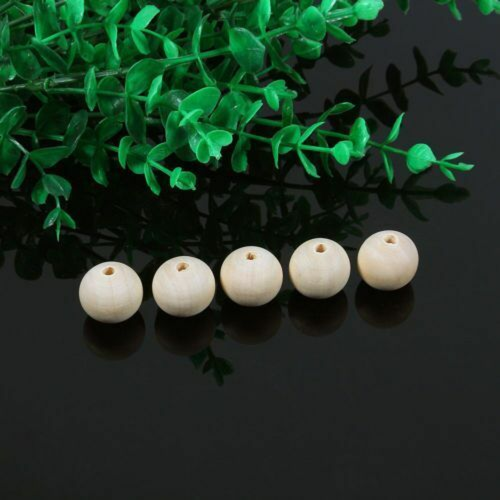 25pcs Bulk 20mm Round Unfinished Wood Beads  Craft