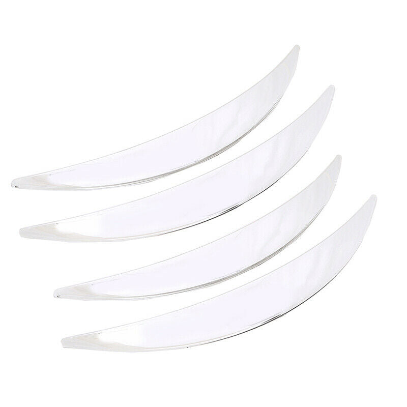4x Chrome Car Wheel Eyebrow Arch Protector Trim Lips Fender Flares Universal Fit