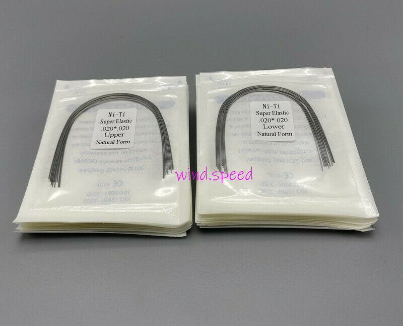 20packs Dental Orthodontic Arch Wire Rectangular Natural Elastic Niti 20X20 U&L