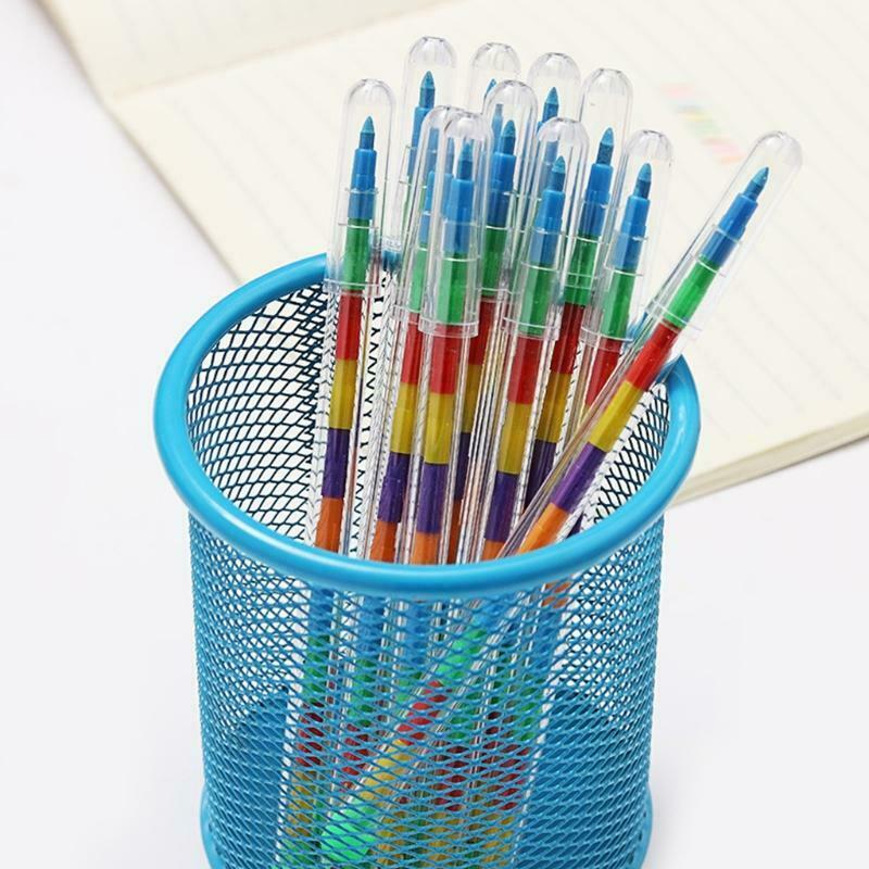 4 Pcs Colored Pens Set Refilalble 10 Colors Crayon Pens Set Recommended Age 3 ＋