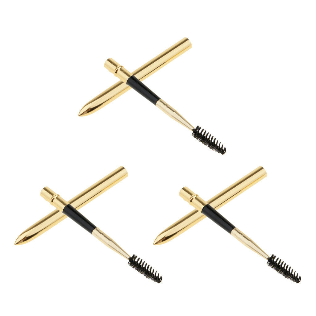 Pack of 3 Makeup Eyelash Extension Mascara Wand Eyebrow Grooming Brush