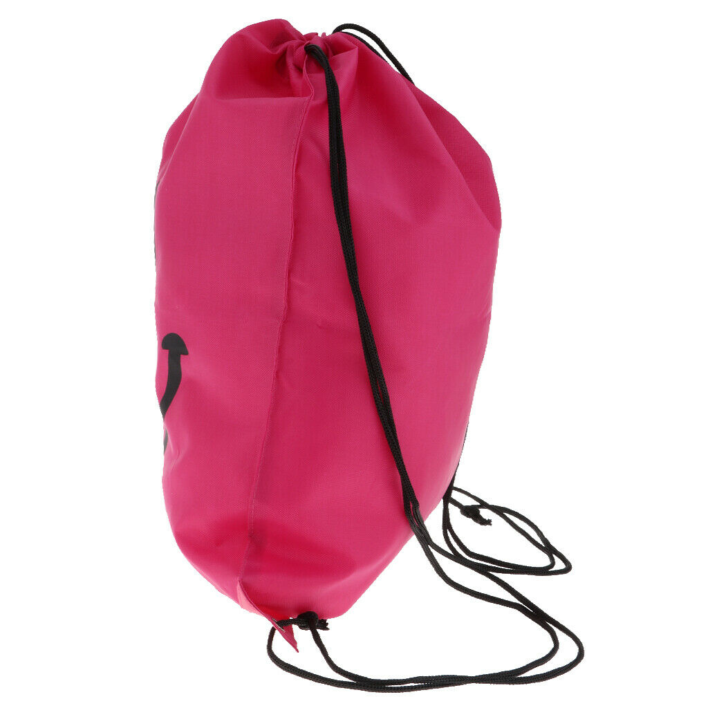 Drawstring Swimming Bag Beach Bag Sports Gym Backpack Pink