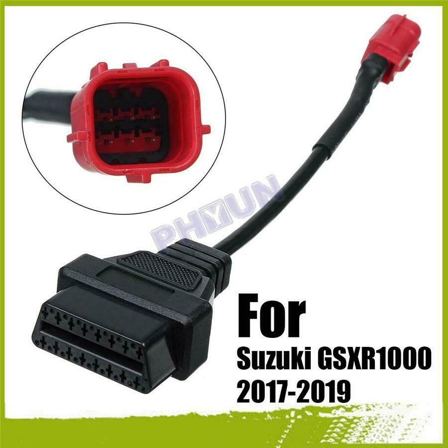 For Suzuki GSX-R GSX-S DL SV 650 OBDII 6 Pin To OBD2 Diagnostic Adapter Harness