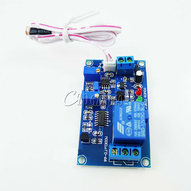Photoresistor Relay Module 12V Light Detect Sensor Timmer Light Control