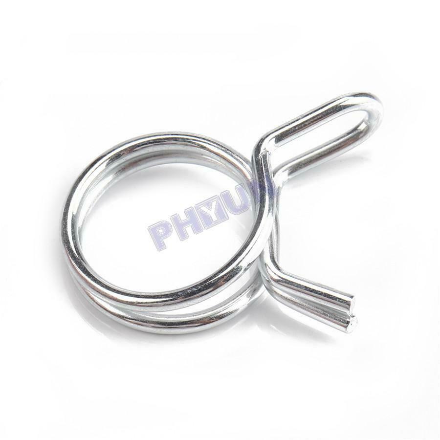 70x Double Wire Fuel Line Hose Tube Spring Clamp For Car Motorcycle Machine Home