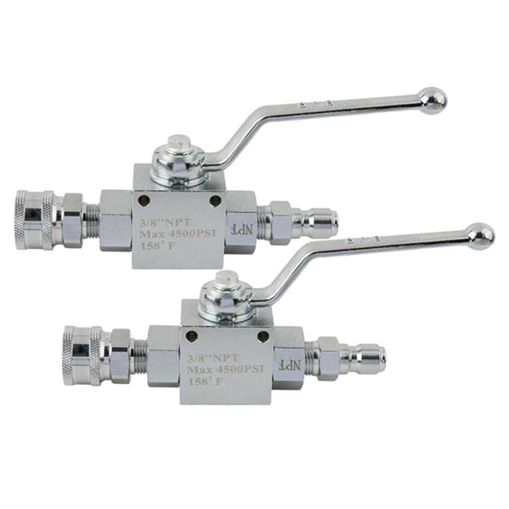 Set of 2 3/8" NPT Plating Ball Valve High Pressure With Thickened Valve