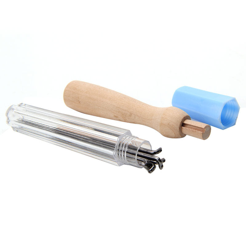 7Pcs Felting Needles with Wooden Handle Holder Wool Felt Craft Tools Kit DIY