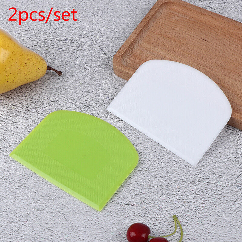 2 Pcs Dough Scraper Bowl Scraper Kitchen Supplies Baking Tools Cutter Bre.l8