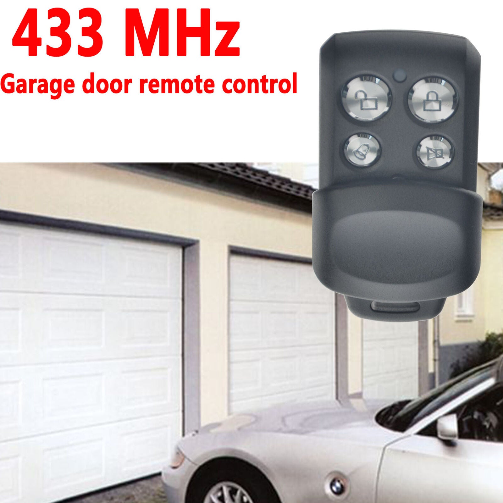 Gate Garage Door Remote Keyring 433MHz For Chamberlain/Motorlift 84335AML CR550