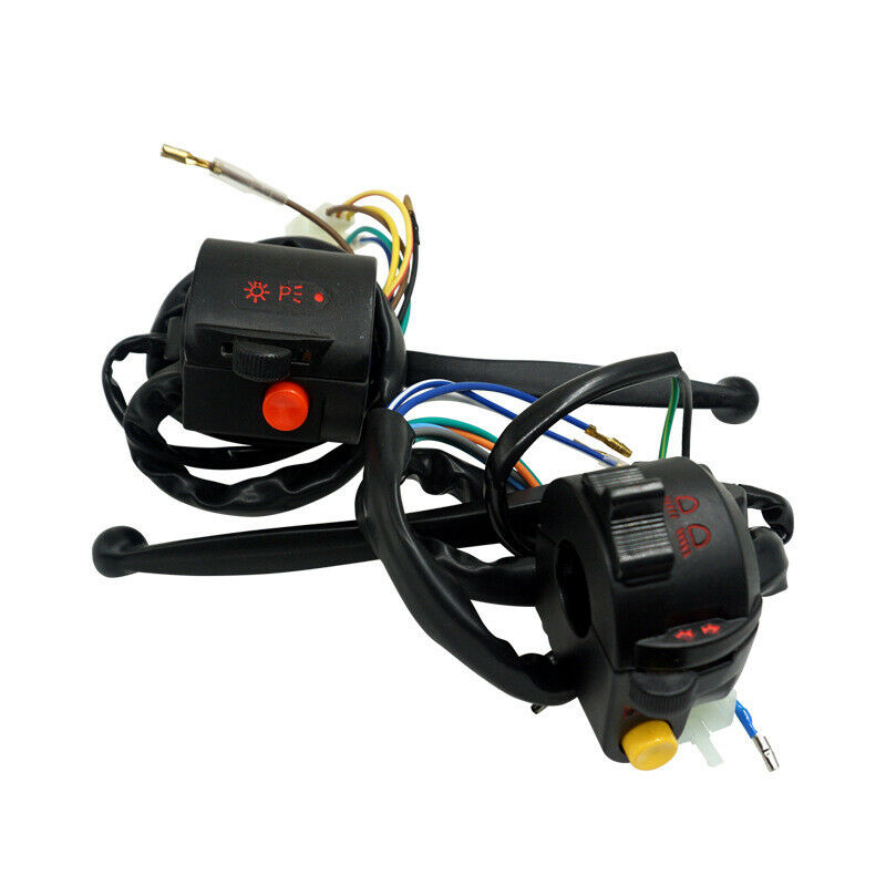 7/8" 22MM Motorcycle Handlebar Horn Button Fog Light Switch w/Handle Brake Lever