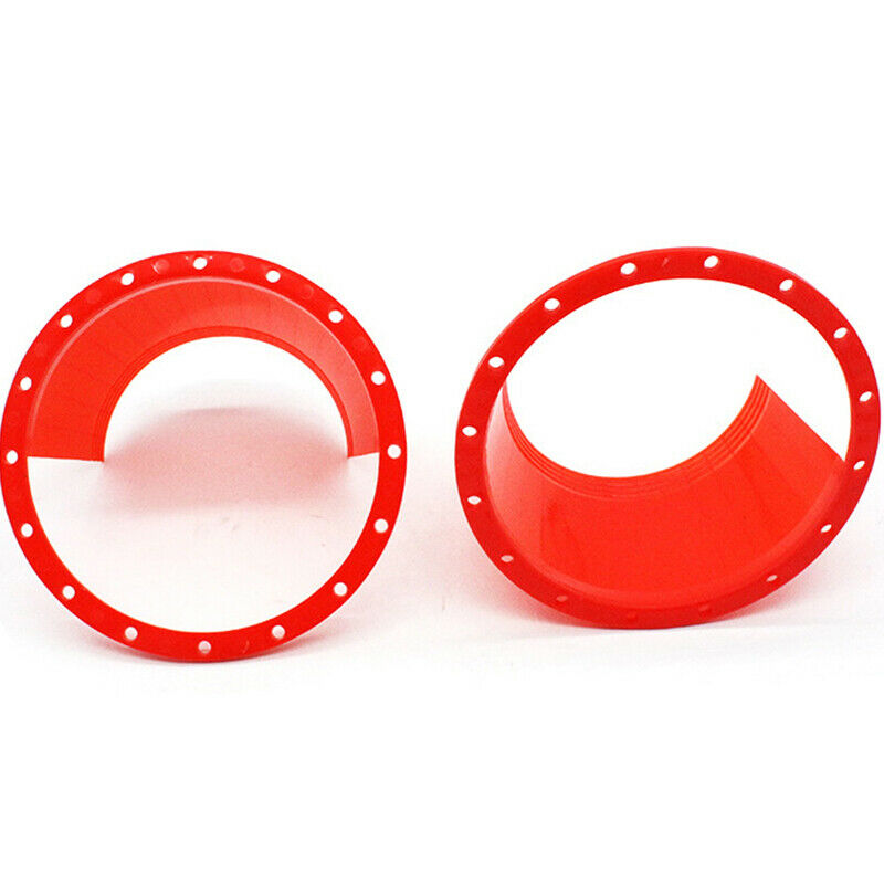 2x Car Door Audio Speaker Ring Waterproof Covers Trim Washer Red Kit Universal