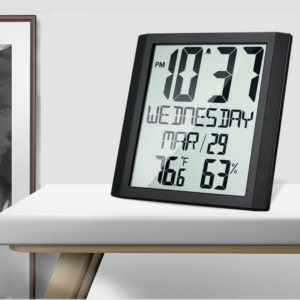 Multifunctional Compact Digital Day Alarm Clock Family Large Display Snooze