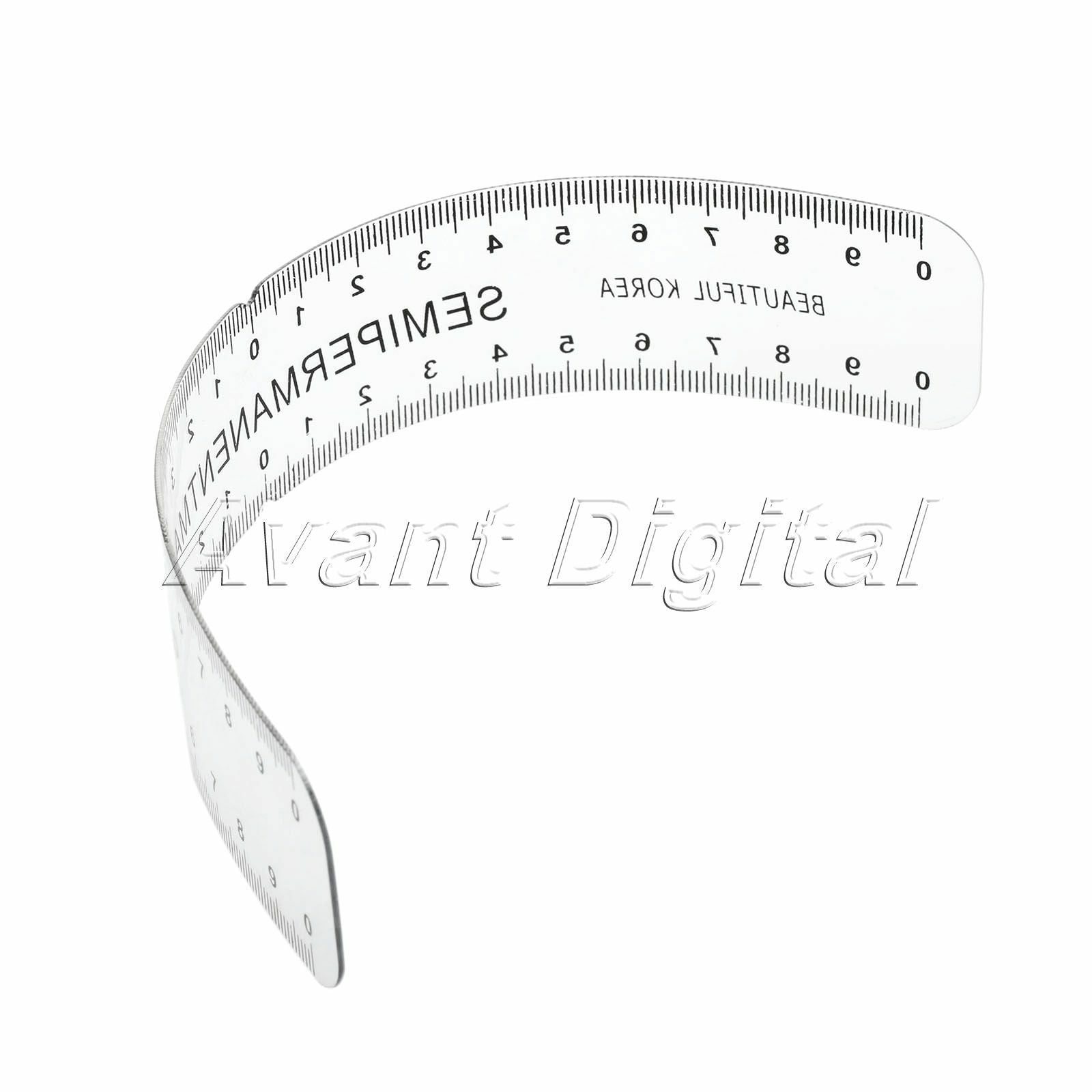 Eyebrow Grooming Stencil Shaper Ruler Measure Tool Makeup Reusable Black