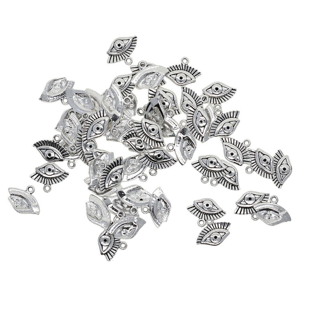 50x Bail Charms The Eye Of Horus Necklace Pendants Earring Findings Dangles