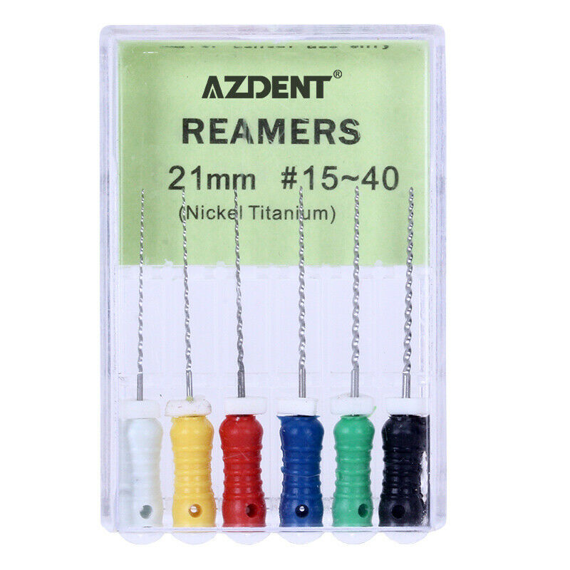 20 X Dental Endodontic Stainless Steel Root Canal Hand Use REAMERS 15#-40 21mm